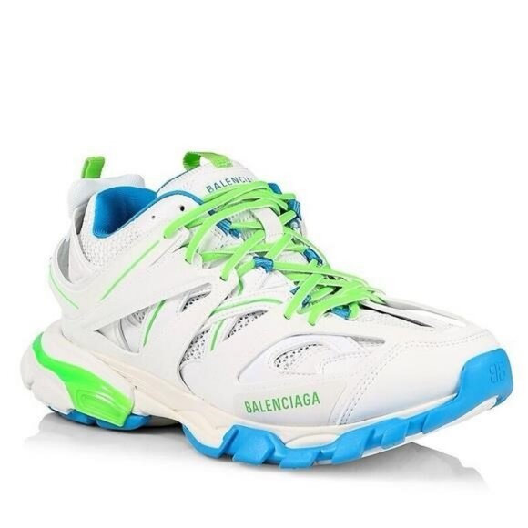 💯 - New Authentic Balenciaga Track Sneaker 'White Green' - Picture 1 of 12